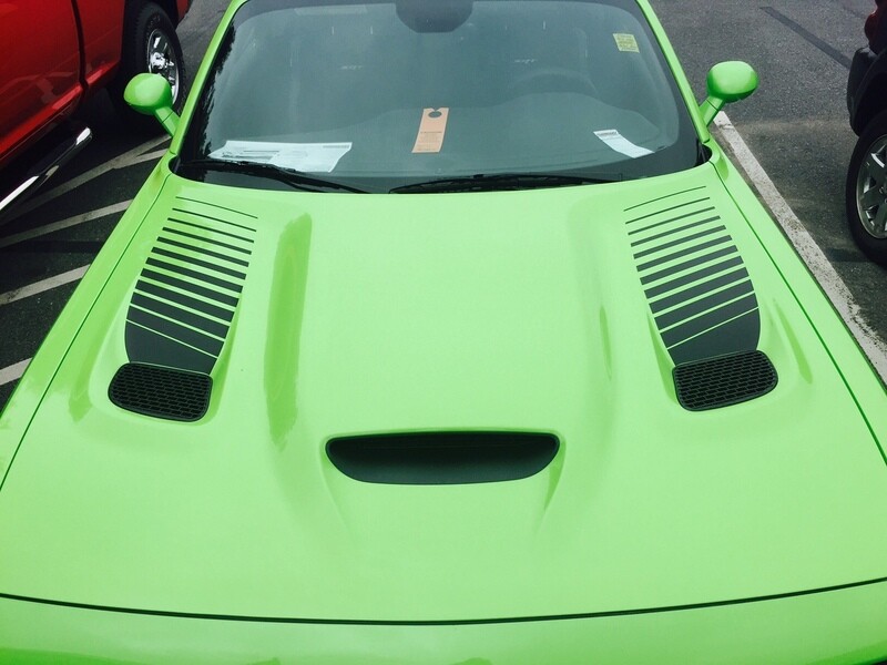 2015 - 2018 Dodge Challenger SRT Hellcat Hood Vent Insert Accent Graphics