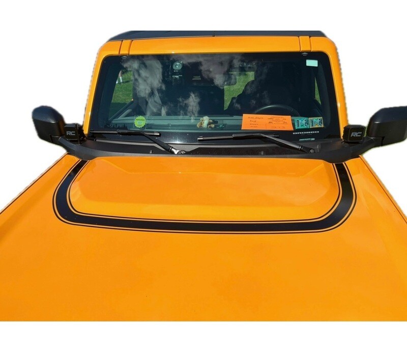 2021-up Ford Bronco Retro Explorer #1 Style Hood Bump Surround Vinyl Graphics Kit