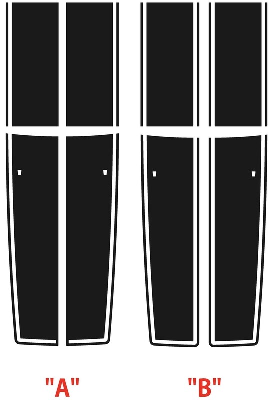 2009 - 2021 Ram (Classic) 1500 Standard Hood and Tailgate Rally Stripes