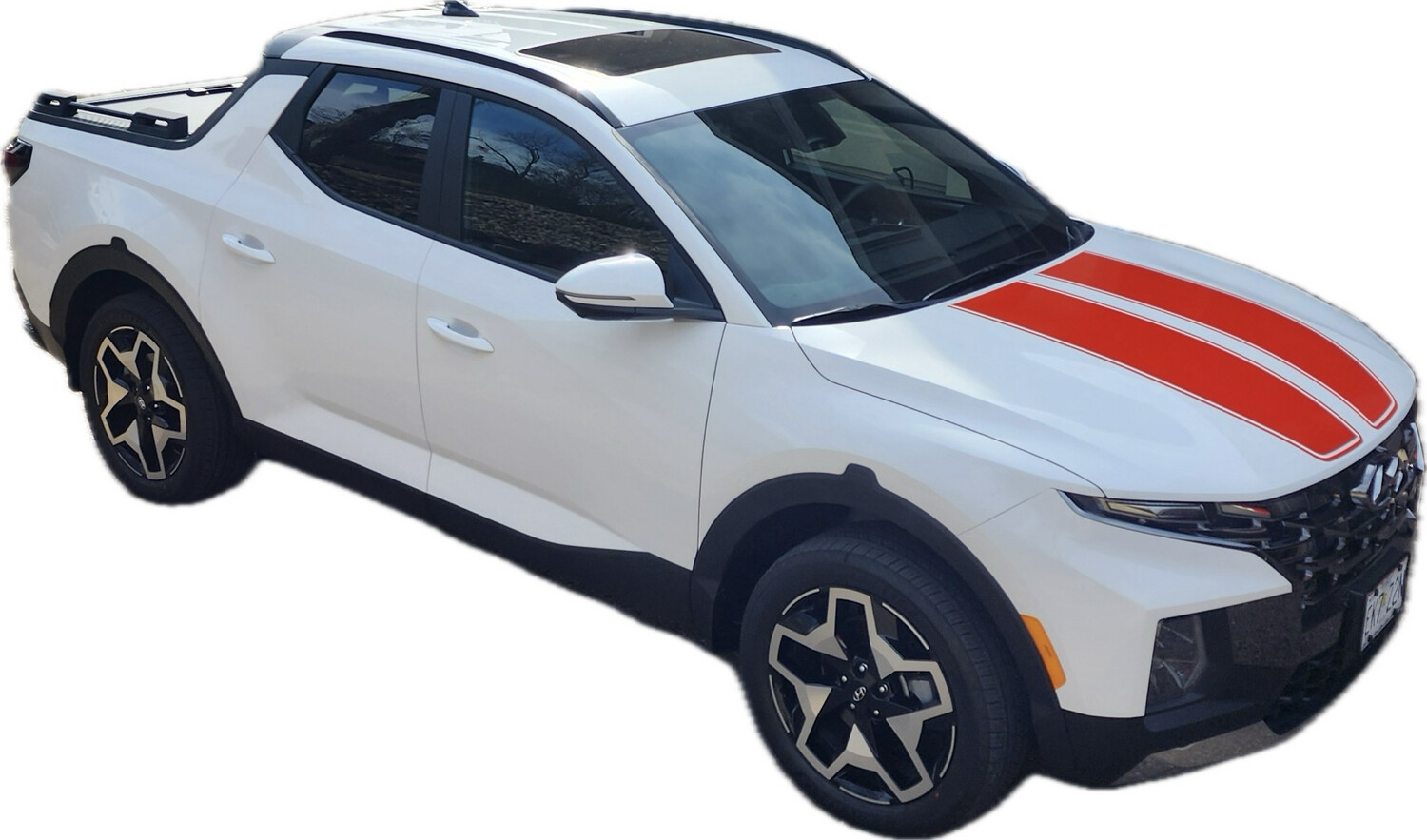 2022-up Hyundai Santa Cruz Dual Wide Rally Stripe Vinyl Graphics Kit