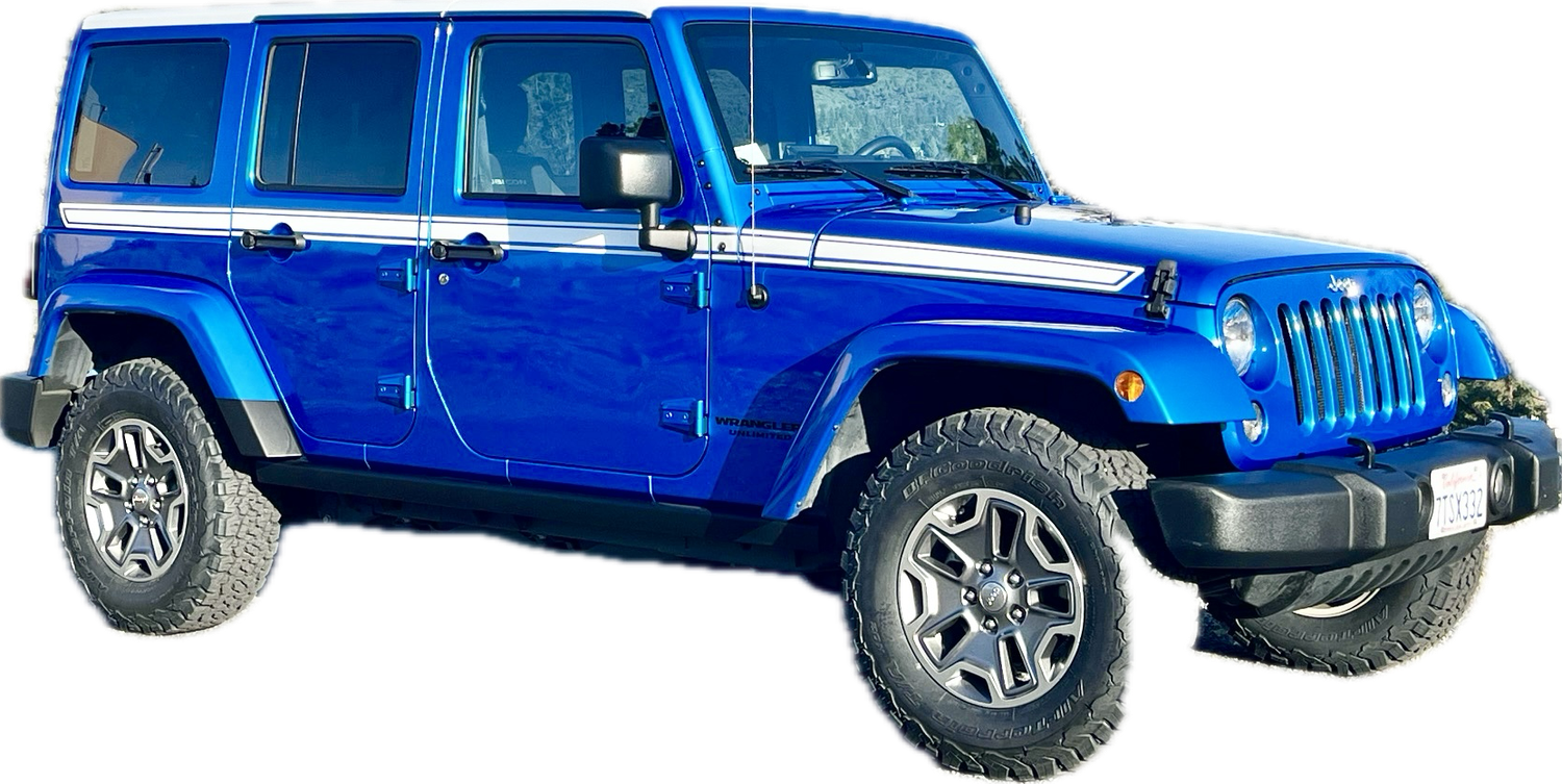 2007 - 2018 Jeep Wrangler JK JKU "Chief " Style Side Stripes