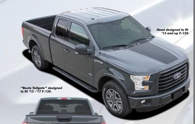 2015 - Up Ford F150 Route Hood Only Graphics