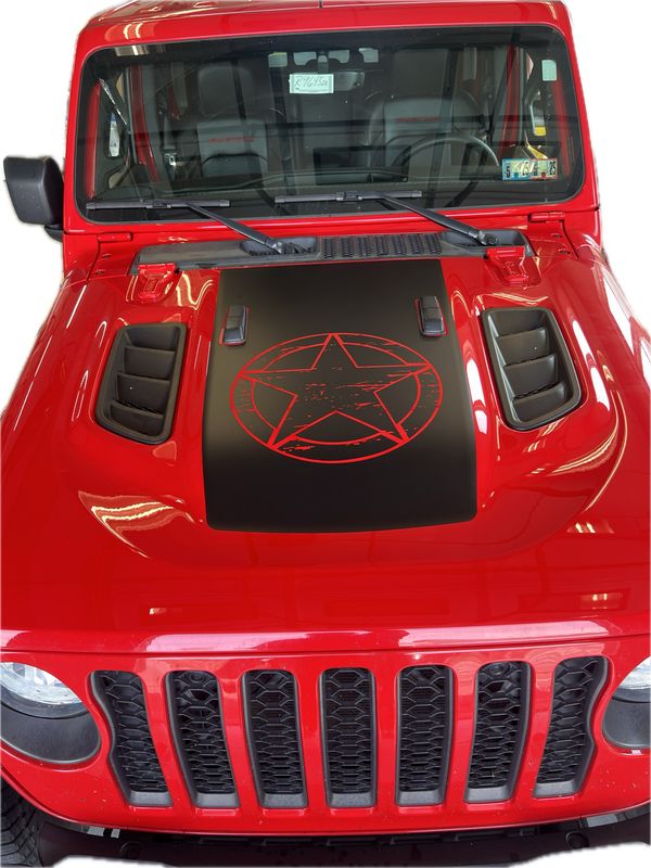 Jeep Gladiator JT Wrangler JL JLU Rubicon Hood Graphics