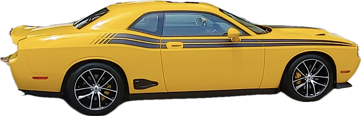 2008 - Up Dodge Challenger 71 RT Style Side Stripes
