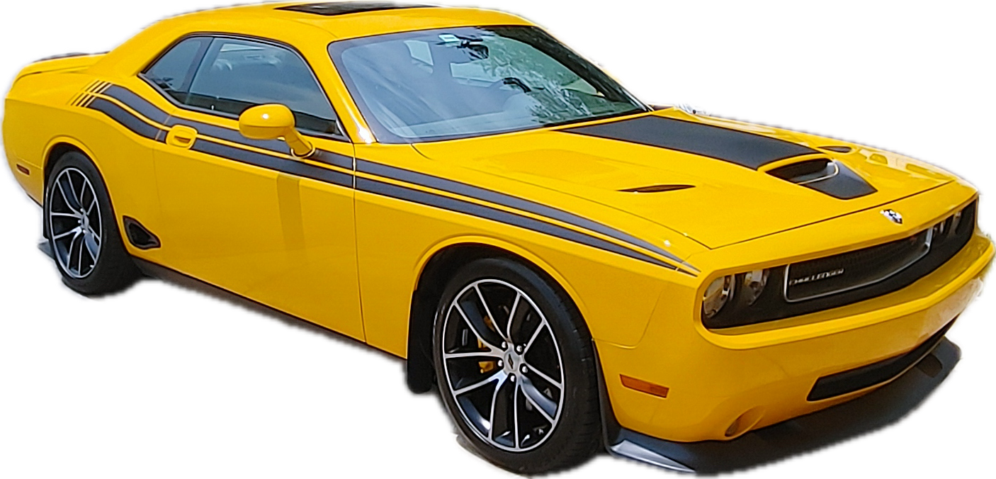 2008 - Up Dodge Challenger 71 RT Style Side Stripes