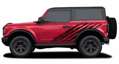 2021-up Ford Bronco Large "Loyal" Style Tattered Flag Graphics Kit