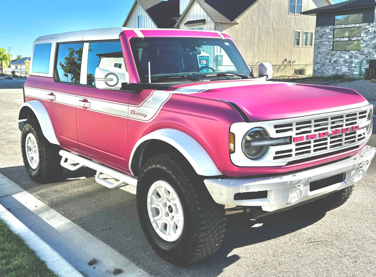 2021-up Ford Bronco Retro Special Decor Style Side/Hood Graphics Kit (Below Body Line Wide Stripe)