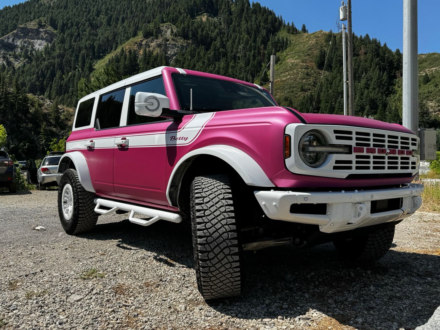 2021-up Ford Bronco Retro Special Decor Style Side/Hood Graphics Kit (Below Body Line Wide Stripe)