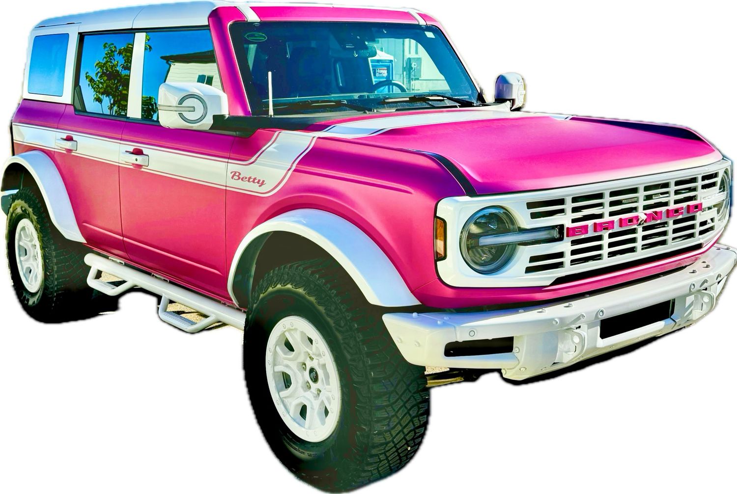 2021-up Ford Bronco Retro Special Decor Style Side/Hood Graphics Kit (Below Body Line Wide Stripe)