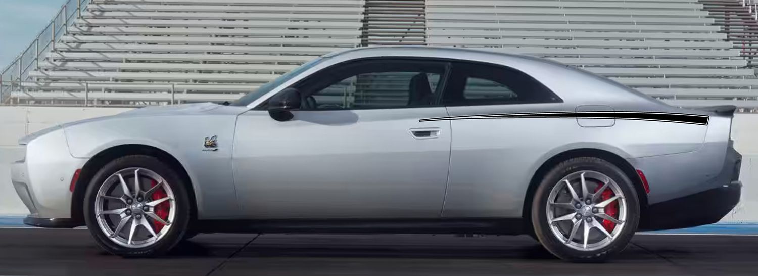 2024 & Up  Dodge Charger EV 2 Door  Daytona Style Rear QP Decals