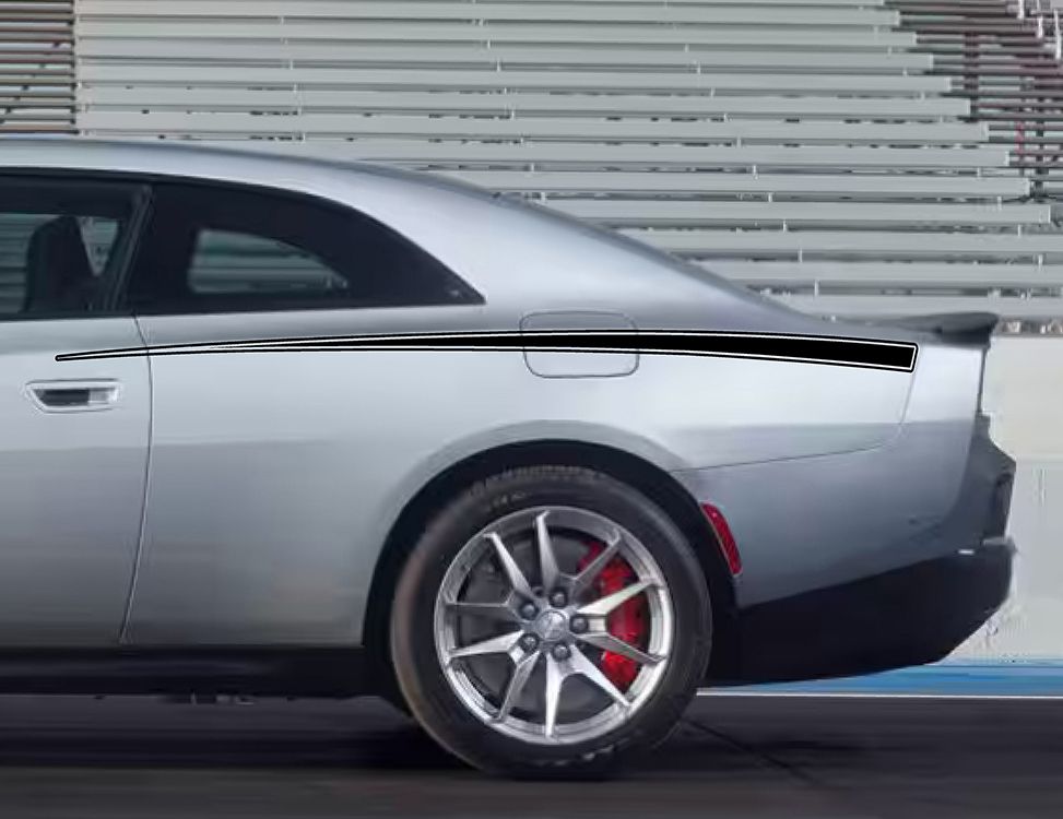 2024 & Up  Dodge Charger EV 2 Door  Daytona Style Rear QP Decals