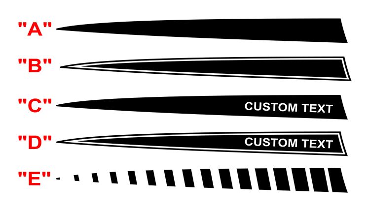 2024 &amp; Up  Dodge Charger EV 2 Door Hood Spear Vinyl Decals