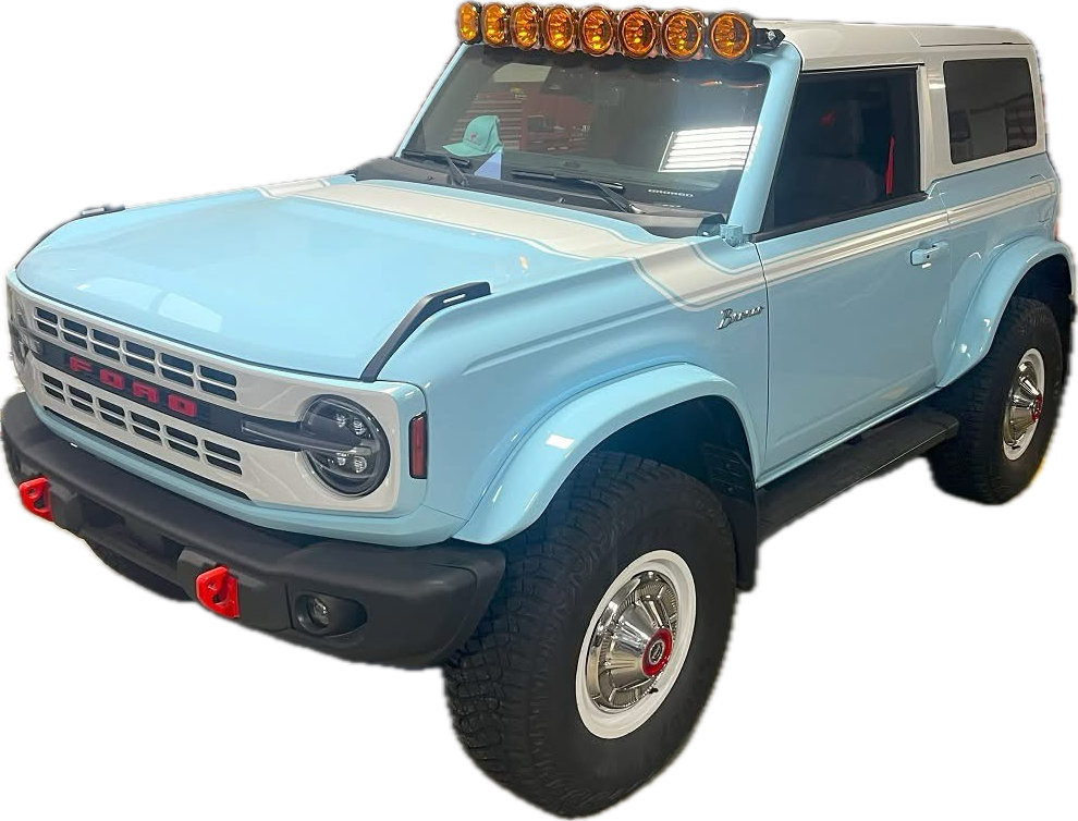 2021-up Ford Bronco Retro Special Decor Style Side/Hood Graphics Kit (Centered on Body Line)