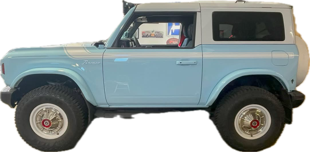2021-up Ford Bronco Retro Special Decor Style Side/Hood Graphics Kit (Centered on Body Line)