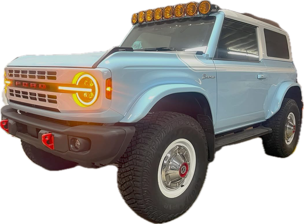 2021-up Ford Bronco Retro Special Decor Style Side/Hood Graphics Kit (Centered on Body Line)