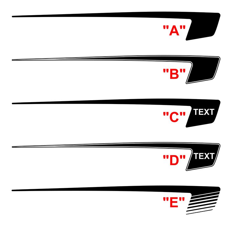 2024 & Up  Dodge Charger EV 2 Door Short  Hockey Stripes