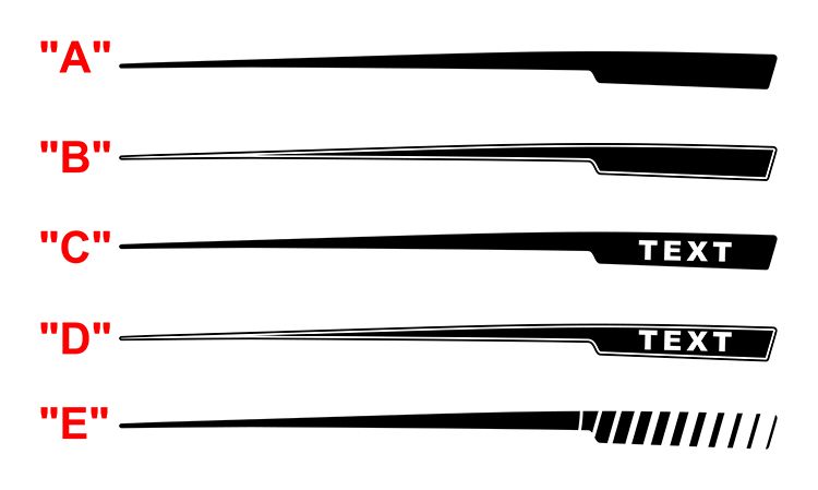 2024 & Up  Dodge Charger EV 2 Door Extended Style Rear QP Decals