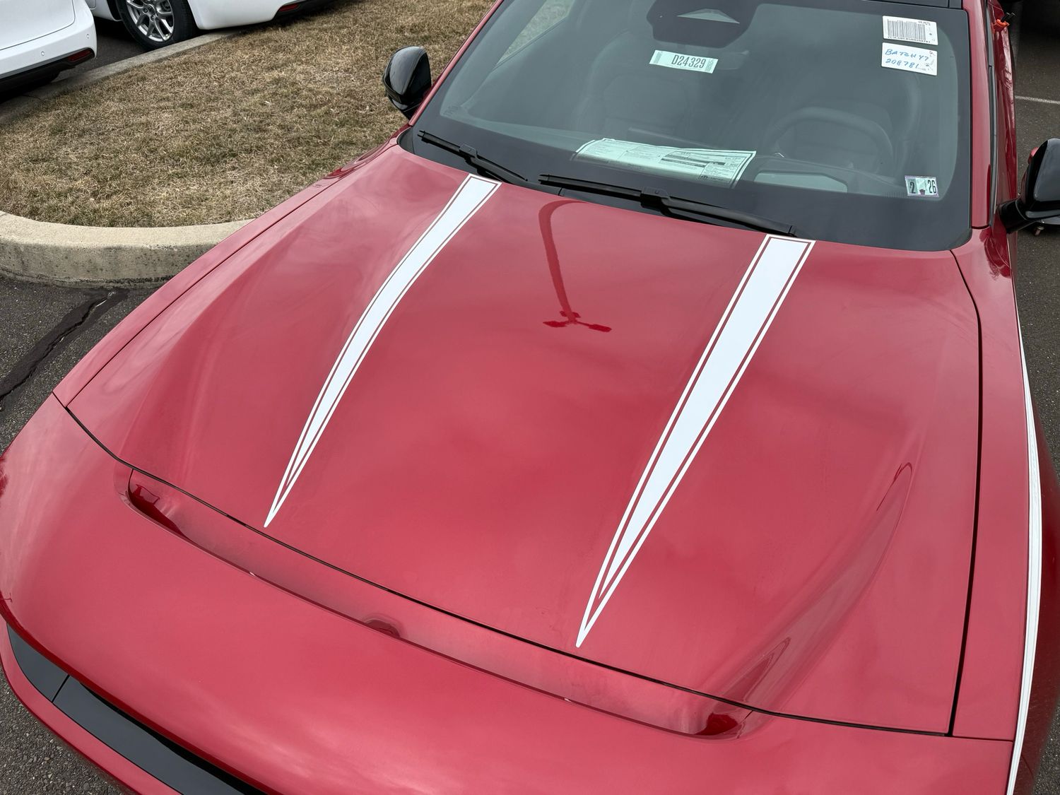 2024 &amp; Up  Dodge Charger EV 2 Door Hood Spear Vinyl Decals