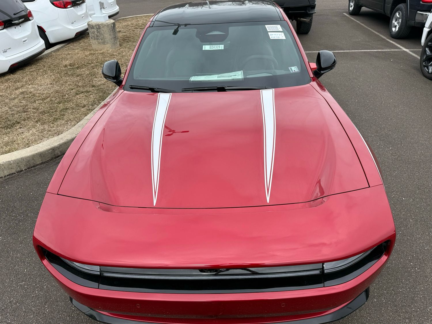 2024 &amp; Up  Dodge Charger EV 2 Door Hood Spear Vinyl Decals