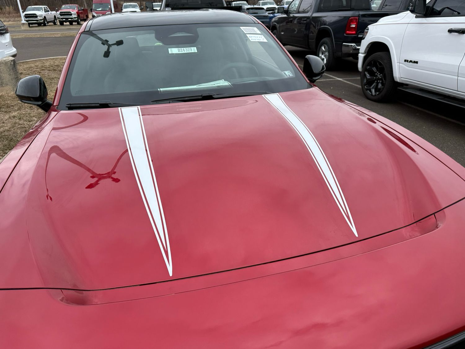 2024 &amp; Up  Dodge Charger EV 2 Door Hood Spear Vinyl Decals