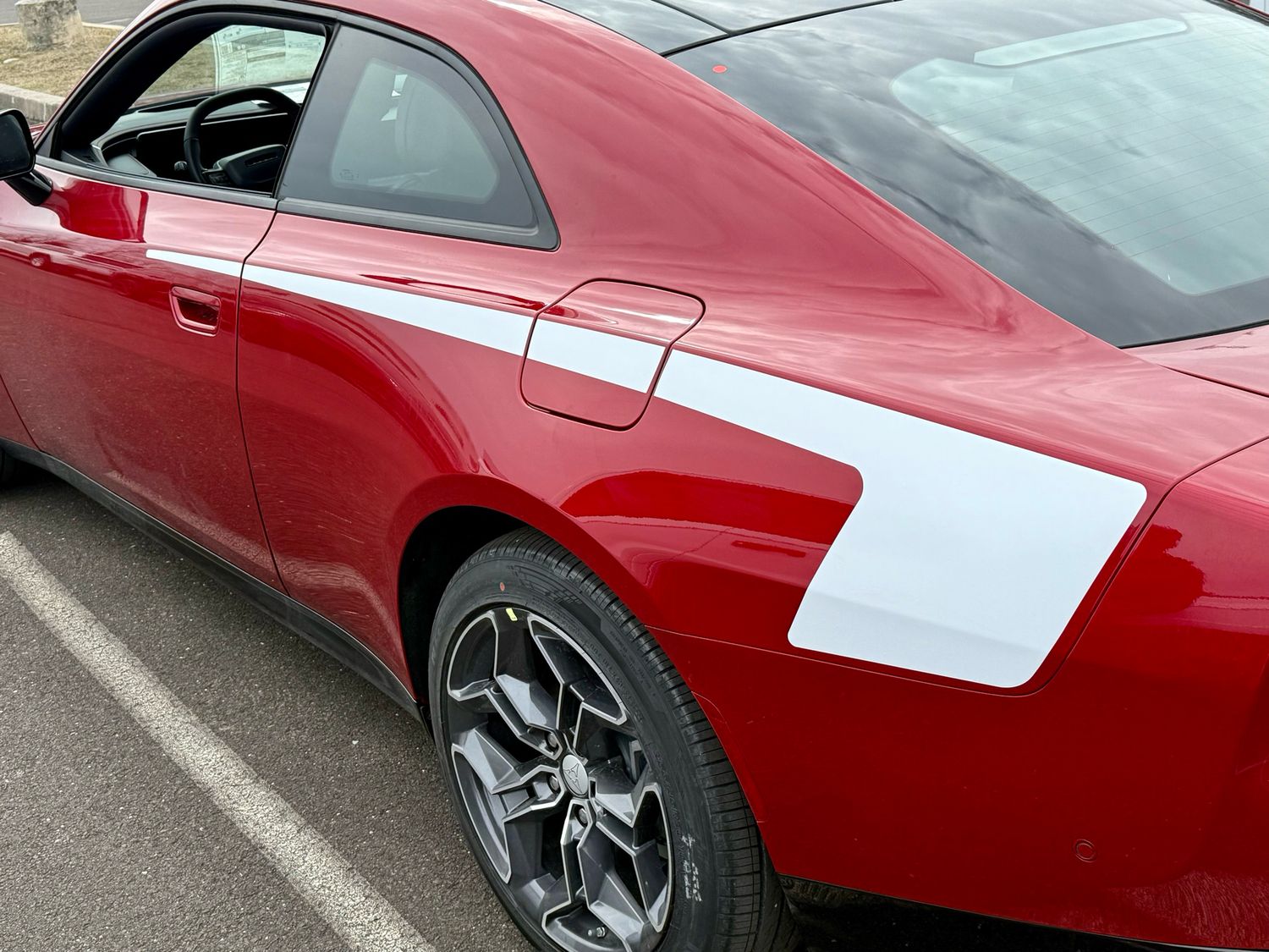 2024 & Up  Dodge Charger EV 2 Door Short  Hockey Stripes