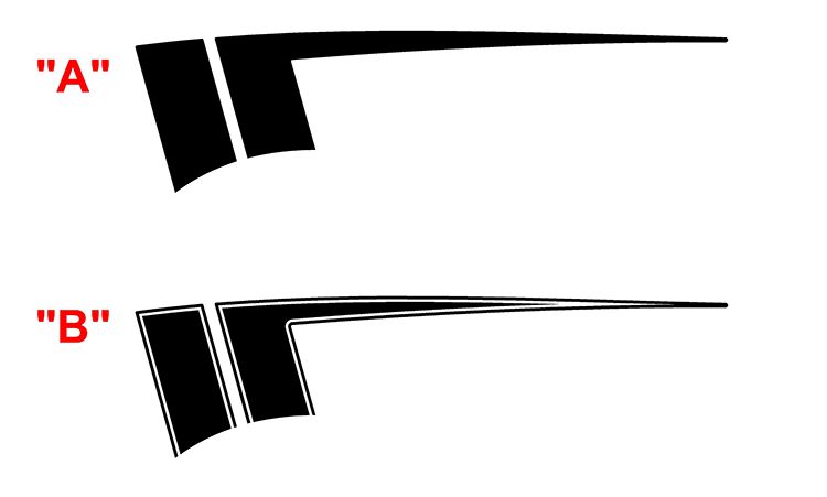 2024 & Up  Dodge Charger EV 2 Door Front Fender Hash Accent Stripe Decals