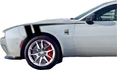 2024 & Up  Dodge Charger EV 2 Door Front Fender Hash Accent Stripe Decals