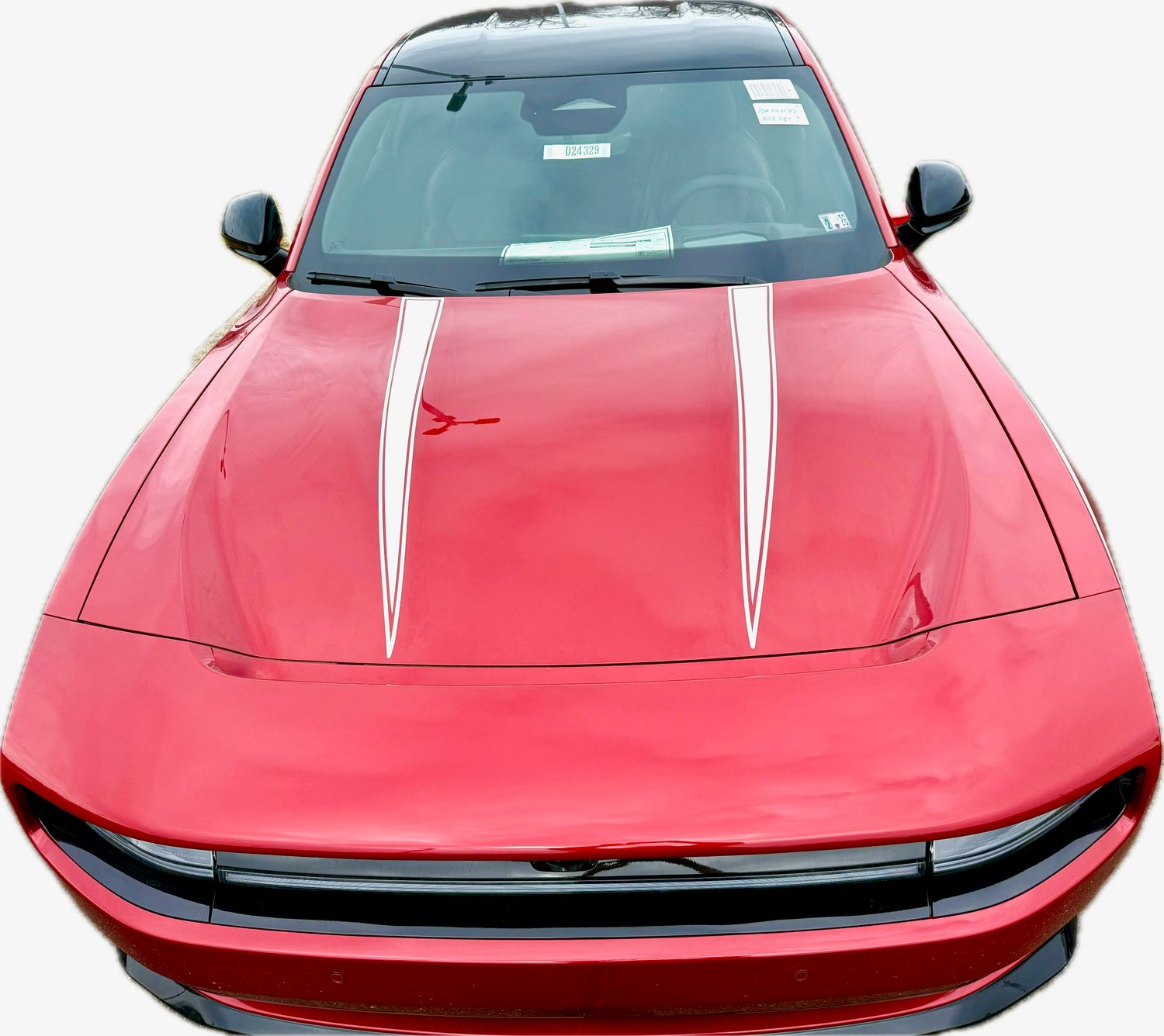 2024 &amp; Up  Dodge Charger EV 2 Door Hood Spear Vinyl Decals