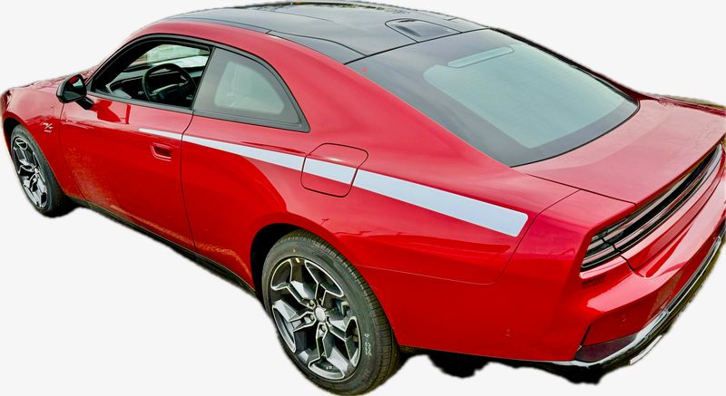 2024 & Up  Dodge Charger EV 2 Door  Daytona Style Rear QP Decals