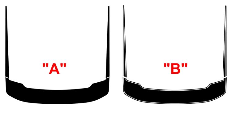 2024 & Up  Dodge Charger EV 2 Door Upper Fascia Vinyl Decals