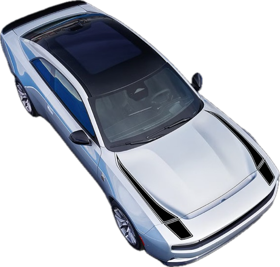 2024 & Up  Dodge Charger EV 2 Door Outer Hood Accent Vinyl Decals