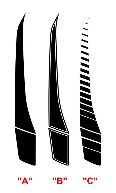 2024 & Up  Dodge Charger EV 2 Door Outer Hood Accent Vinyl Decals