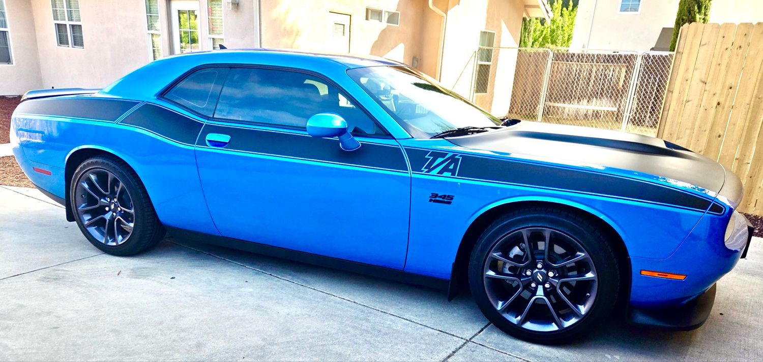 2017 - Up Dodge Challenger Extension Stripes for Factory TA Stripe