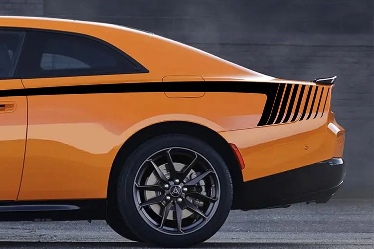 2024 &amp; Up  Dodge Charger EV 2 Door Long SEMA Concept Strobe Hockey Stripes
