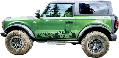 2021-up Ford Bronco Lower Body Large Mountain Graphics Kit
