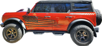 2021-up Ford Bronco Large Tattered Flag Graphics Kit