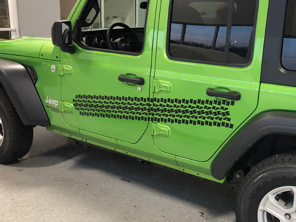 Jeep Gladiator JT Wrangler JK JKU  JL JLU Large Tire Tracks Graphics