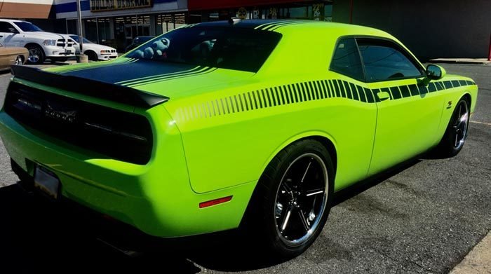 2008 - Up Dodge Challenger AAR Style Full Upper Strobe Stripes