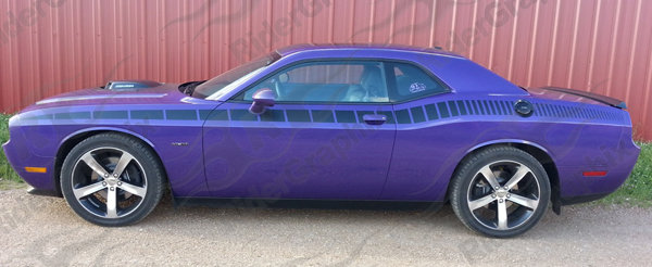 2008 - Up Dodge Challenger AAR Style Full Upper Strobe Stripes