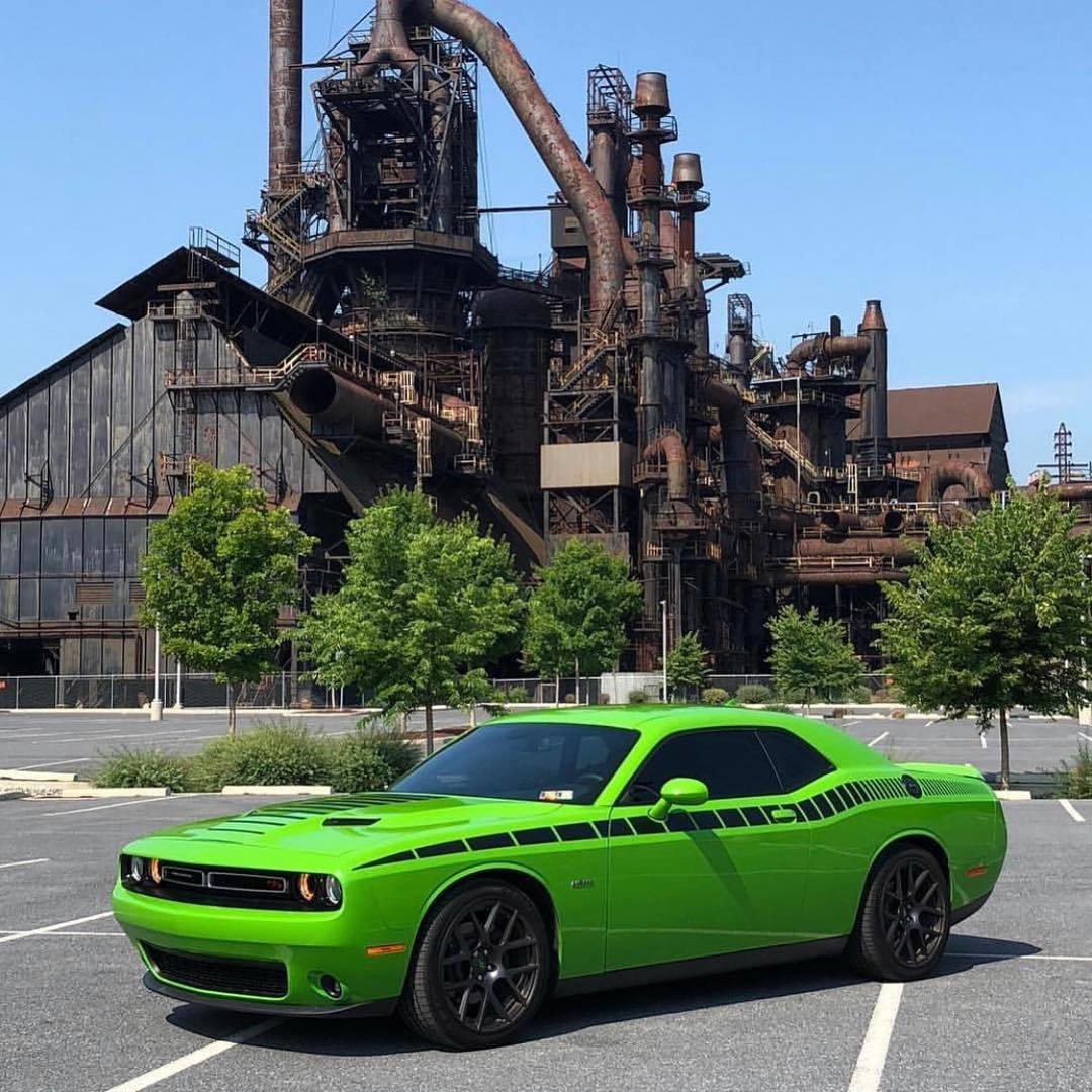 2008 - Up Dodge Challenger AAR Style Full Upper Strobe Stripes
