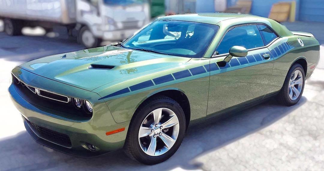 2008 - Up Dodge Challenger AAR Style Full Upper Strobe Stripes
