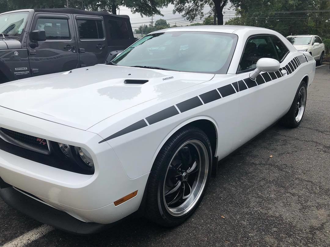 2008 - Up Dodge Challenger AAR Style Full Upper Strobe Stripes