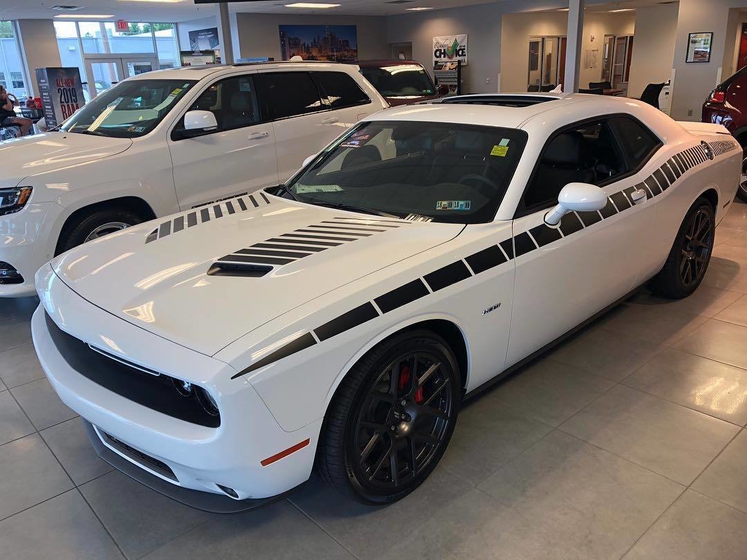 2008 - Up Dodge Challenger AAR Style Full Upper Strobe Stripes