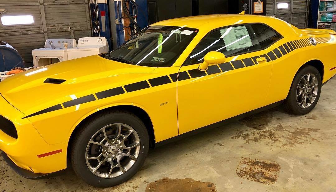 2008 - Up Dodge Challenger AAR Style Full Upper Strobe Stripes