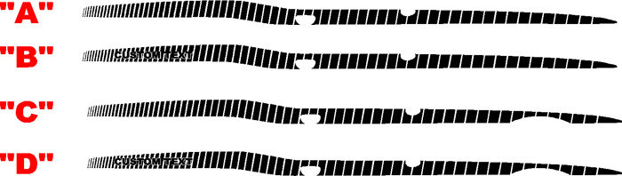 2008 - Up Dodge Challenger Gen 2 AAR Style Full Upper Strobe Stripes