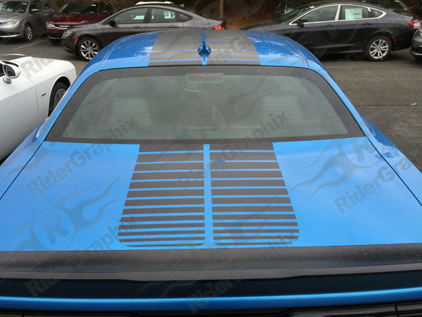 2008 - Up Dodge Challenger Blacktop Factory Style Strobe Rally Stripe Kit