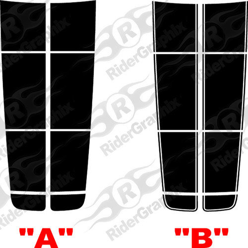 2008 - Up Dodge Challenger Blacktop Style Strobe Rally Stripe Hood Only Kit