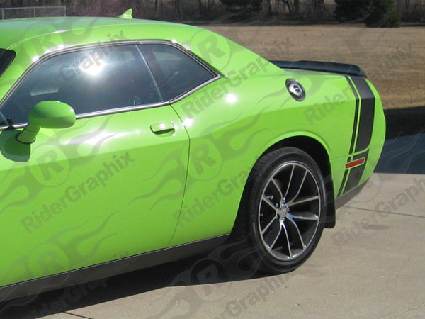2008 - Up Dodge Challenger Scat Pack Style Tail Stripes