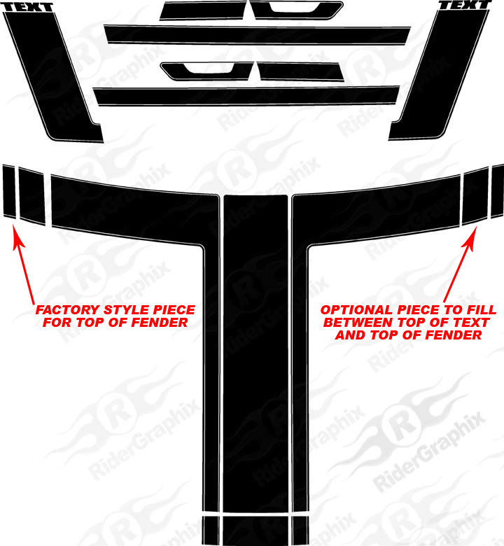 2013-2014 Mustang Boss Style Hood/Side Stripe Kit (Factory 2013 Style)