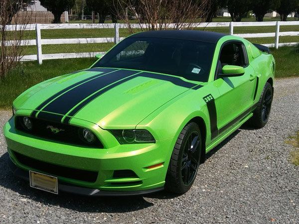 2013-2014 Mustang Boss Style Hood/Side Stripe Kit (Factory 2013 Style)